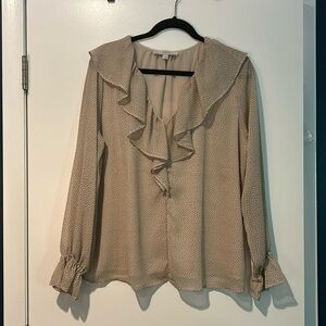 Polka dot ruffle top